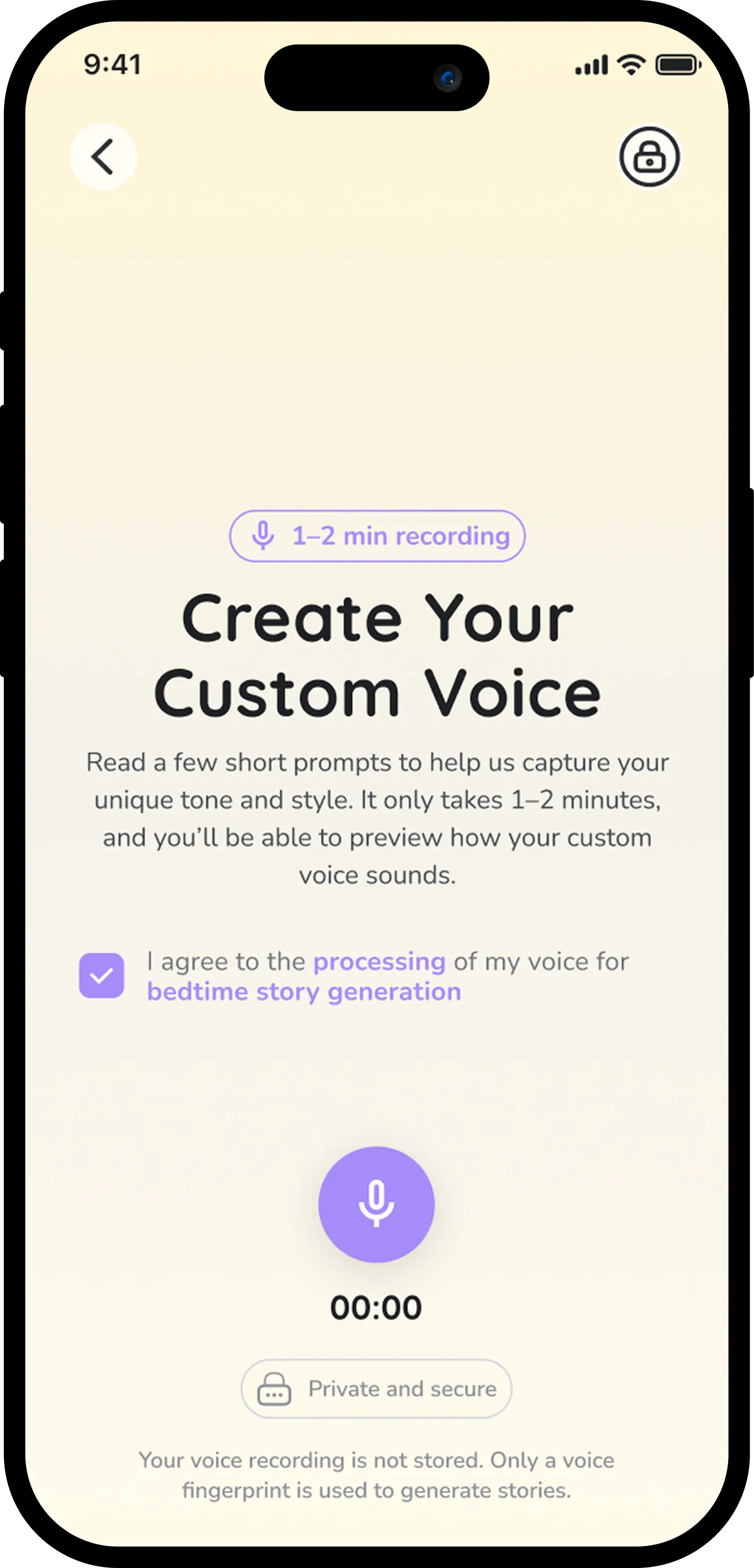 Enroll your voice in seconds